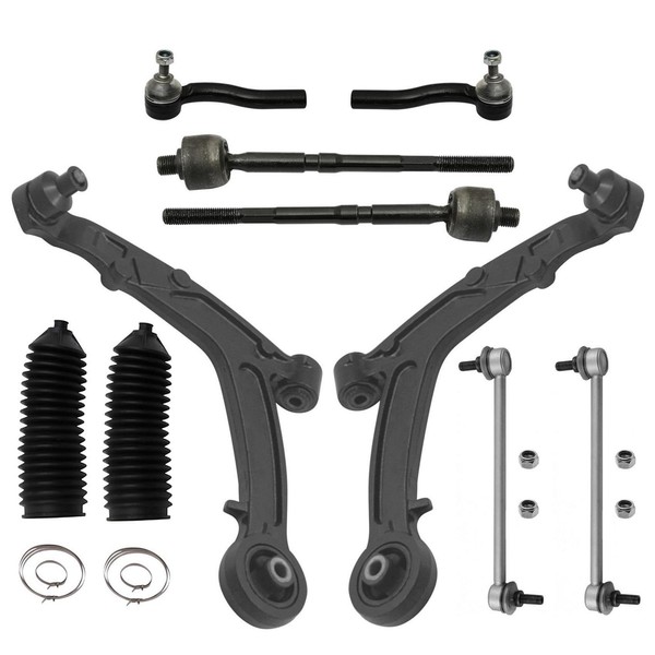 2 Querlenker U 2 Spurstange U 2 Koppelstange U 2 Manschette FüR Fiat Panda 169-image