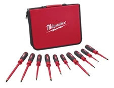 Milwaukee 10 Pc. 1000V Insulated Screwdriver Set With Eva Foam Case 48-22-2210