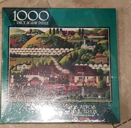NEU 1999 RoseArt Hometown Collection Los Altos Mail Train 1000-teiliges Puzzle 09200 - Bild 1 von 2