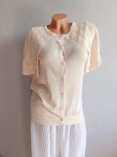 Women Laura Ashley Sweater White Viscose 36