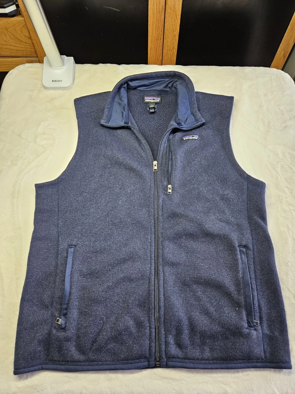 Patagonia Men’s vest Sweater Vest Mens Size Large Blue Full Zip