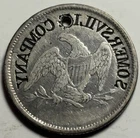 New Listing1839 Seated Liberty Quarter 🔥 Counterstamped, Somersville Company