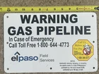 Vintage Gas Pipeline Sign – El Paso Field Services Double sided 12X8