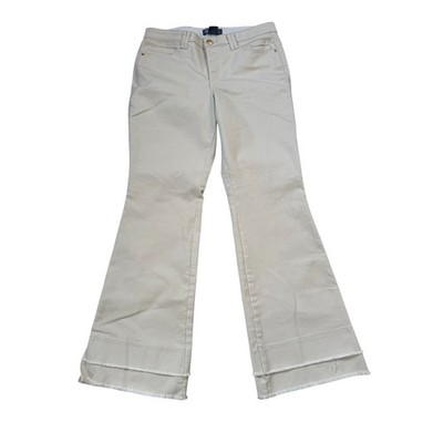 Democracy Jeans Women's 12 Flare ''Ab''solution Tiered Fray Hem Cream/Ivory