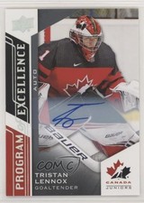 2020-21 Team Canada Juniors Program of Excellence Autos Tristan Lennox Auto 0g60