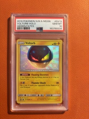 Pokémon TCG Voltorb #SV13 Hidden Fates Sonne & Mond Holo PSA Gem Mint 10