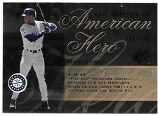2008 UPPER DECK SPX KEN GRIFFEY JR #KG19 AMERICAN HERO /725 GOLD FOIL 