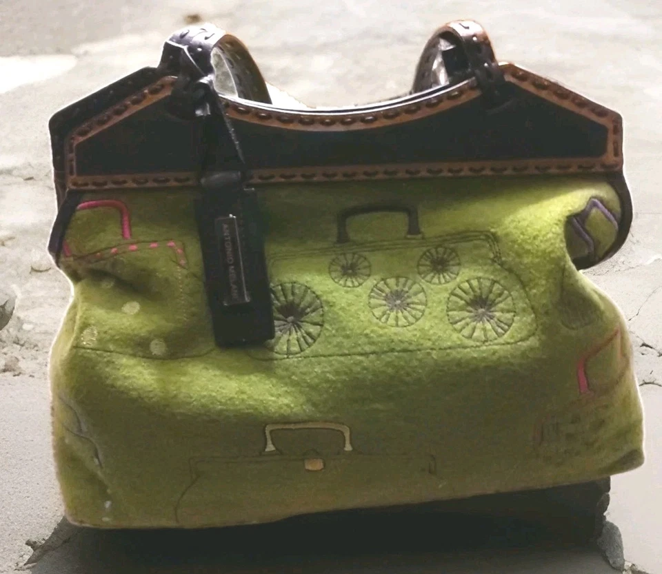 Antonio Melani Monedero Tela Lana Bolso El Tema Es BOLSOS Otoño Invierno Cómodo Suave Foto 3 de 4