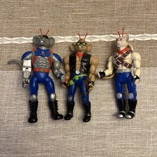 Vintage Biker Mice From Mars Throttle Modo Vinnie Figure Lot of 3 1993 Galoob