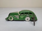 IT WORKS! VIDEO! 1930'S MARX TIN LITHO GREEN WIND UP TRICKY TAXI CAR WITH KEY
