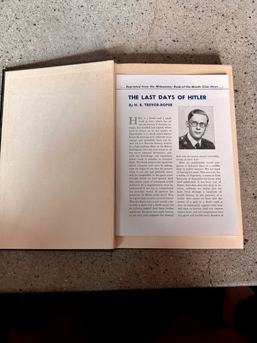The Last Days of Hitler First Printing by H R Trevor Roper HC Book 1947 EX COND - Picture 12 of 12