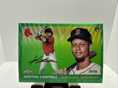#ad 2025 Topps Chrome Platinum Kristian Campbell Green Wave Refractor 99 #318 RC $20.00
