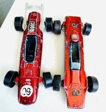 Hot Wheels Redline 1969 HK Red Grand Prix Indy & Lotus Turbine Hong Kong Lot