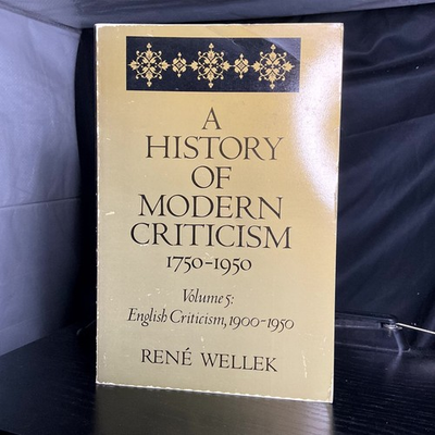 #ad A History of Modern Criticism 1750 1950 Vol 5 René Wellek English Criticism 1986 $27.66