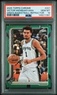 2025 TOPPS CHROME GREEN BASKETBALL REFRACTOR #221 VICTOR WEMBANYAMA 82/99 PSA 10
