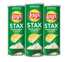 100G X 3  Lays STAX Potato Chips Good quality potatoes Delicious 