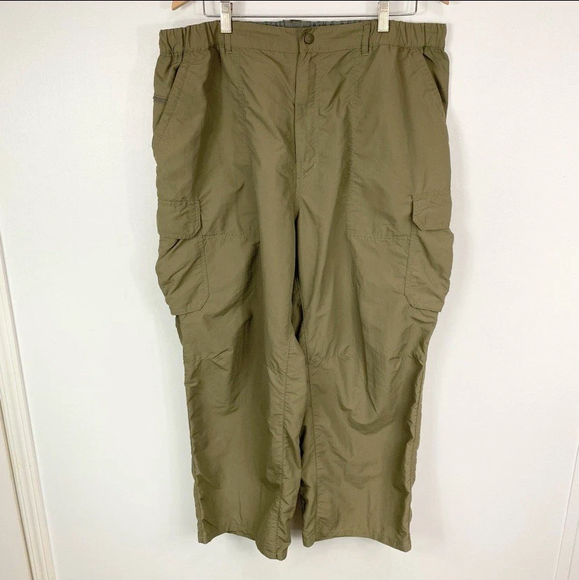 Men’s REI Co-op Khaki Green Performance Tech Hiking Climbing Outdoor Pants XXL