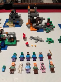 Lego Minecraft Sets 21102, 21113, 21123, 21129, 21152 Incomplete