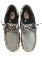 Hey Dude Wendy Funk Friendship Denim Blue Speckle Sole Slip On Shoes Women  s 8