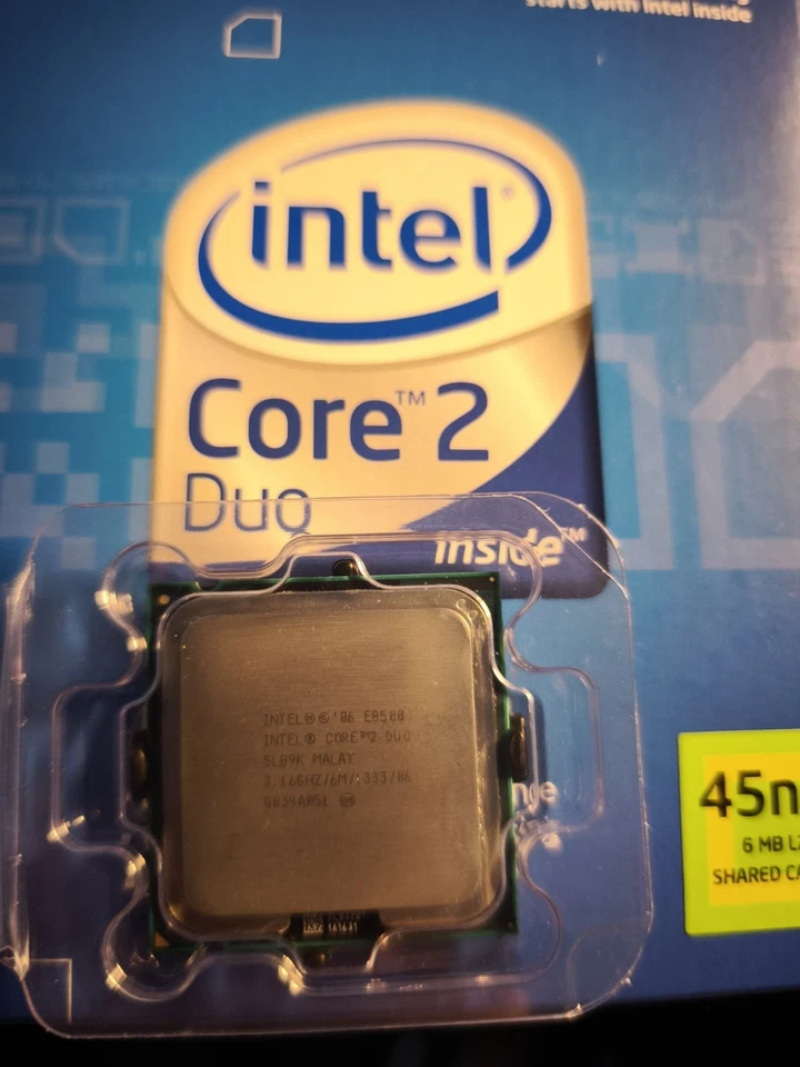 Intel Core 2 Duo E8500 3.16GHz Dual-Core 6MB Cache LGA775 CPU OVP/VERY RARE - Bild 3 von 4