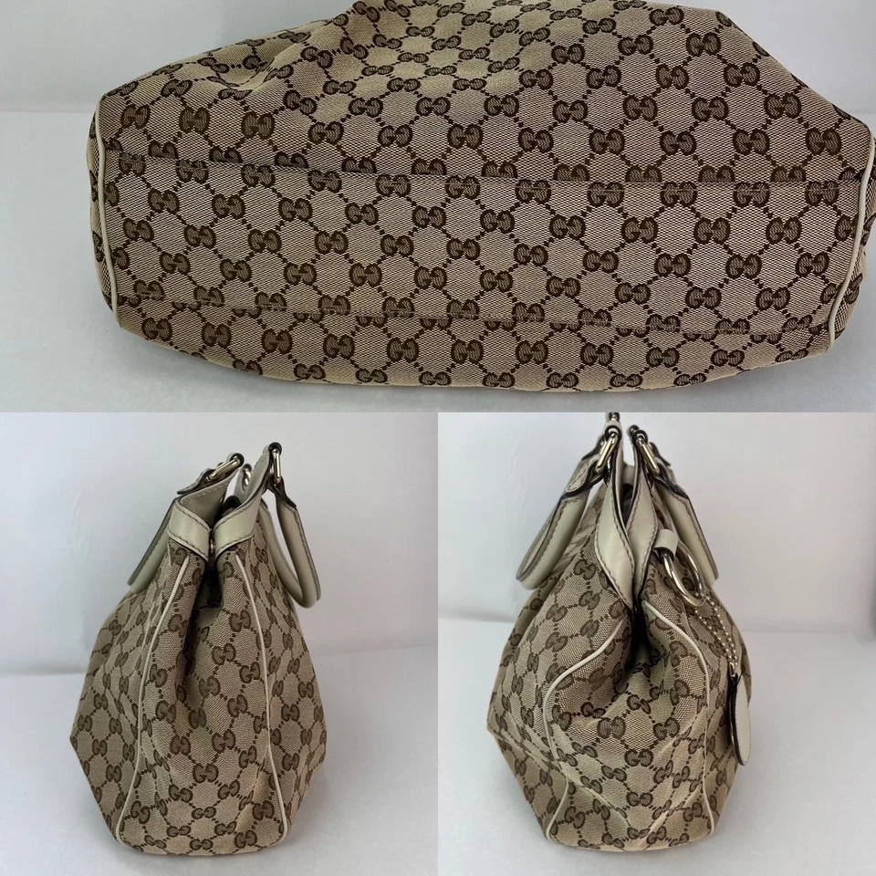 Bolso de Hombro Gucci Sukey Guccissima GG Lona Mediano Hobo eBay Live Foto 4 de 4