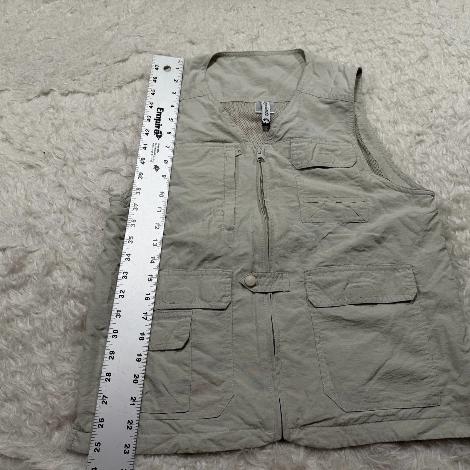 Magellans Travel Vest Men XS Beige Full Zip Pockets Outdoor Hiking Fishing S2 image 3