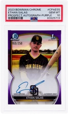 2023 Bowman Ethan Salas Chrome Prospect Auto Purple Refractor /250 PSA 10