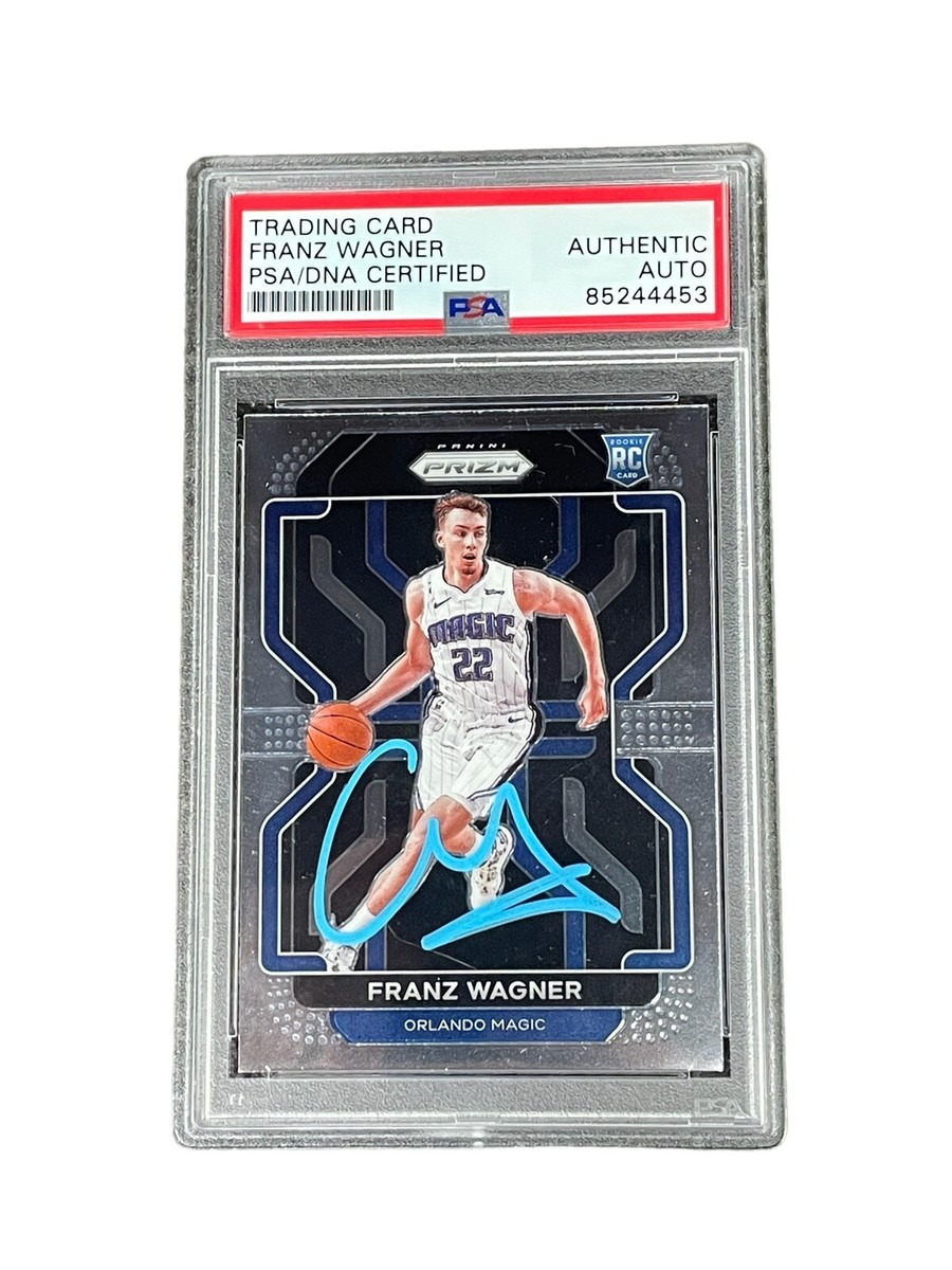 Franz Wagner Signed Panini Prizm Rookie Card RC PSA #310 Auto Autographed  Magic