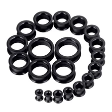20pcs Tunnels Kit 2g-1" Silicone Ear Skin Gauges Plugs Ear Expander Stretching