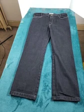 Just In Trend Jeans Sz 36x34 Mens Black Cotton Pant Straight Flame Resistant NWT