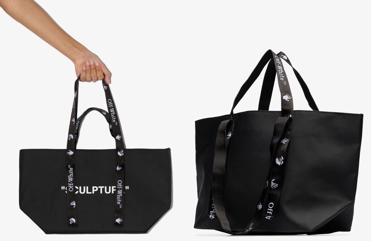 Virgil Abloh OFF-WHITE SCULPTURE SMALL COMMERCIAL TOTE BAG Virgil Abloh OFF-WHITE SCULPTURE SMALL COMMERCIAL TOTE BAG
