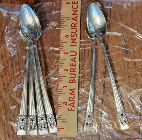 Vintage Oneida Community (Teller) Krönung Set 6 Eisteelöffel MCM Lot - Bild 5 von 7