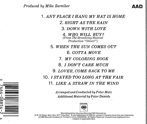 The Second Barbra Streisand Album by Barbra Streisand (CD) - Foto 2 di 2