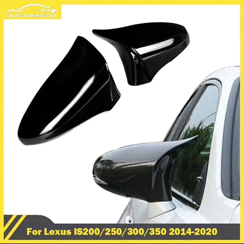 Gloss Black Wing Mirror Cap Cover Overlay For Lexus IS200t IS300 IS350 2014-19 - Изображение 2 из 4