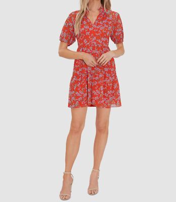 cece short sleeve babydoll dress CeCe Women's Floral Short-Sleeve Babydoll Dress