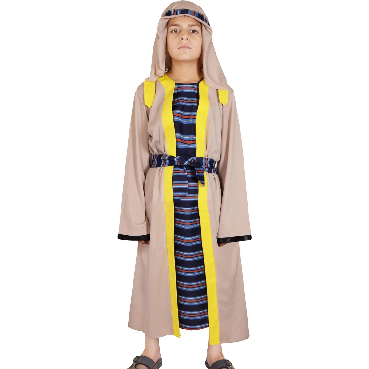 Kids Boys Xmas Nativity Shepherd Villager Townspeople Joseph Costume Age 3 14 Yr