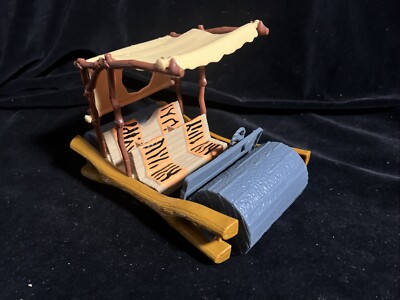 1993 Mattel Amblin Hanna-Barbera The Flintstones Car Flintmobile Toy w/Canopy