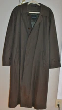 Nautica Mens Removable Lining Trench Coat Brown 40R Long Rain Coat - Never Worn!
