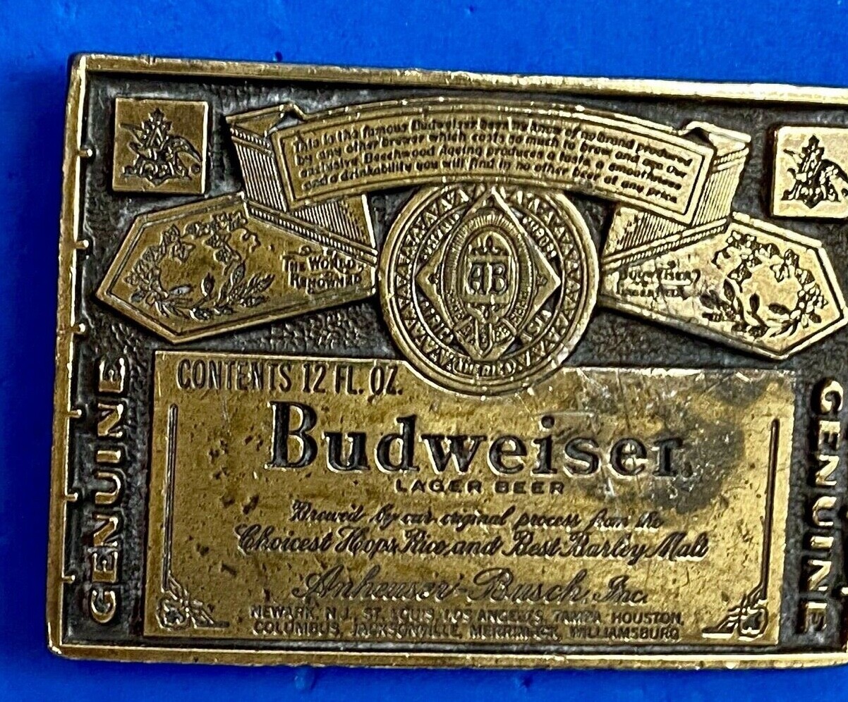 Vintage BUDWEISER LOGO BELT BUCKLE 