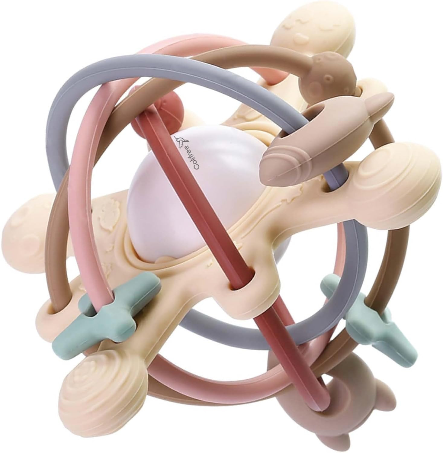 Mordedor Bebé Sonajero, Blandito, Fácil Agarre, a Partir de 3Meses, Silicona