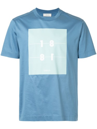 Uomini Autentico Cerruti 1881 stampa del logo T-SHIRT BLU difetto | eBay