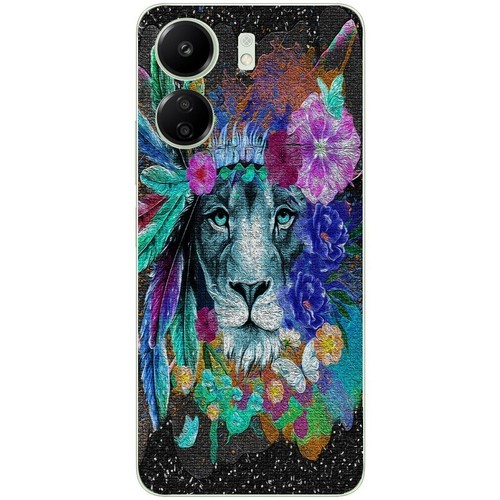 Coque Transparente TPU Pour Xiaomi Redmi 13C / POCO C65 - Motif Perroquet Et Fleurs Tropicales