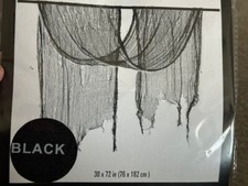 Black Creepy Gauze Cloth Halloween Decor 30"x72" TX