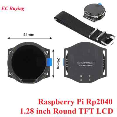 1x 1.28'' Round TFT LCD 240*240 Display for Raspberry Pi Rp2040