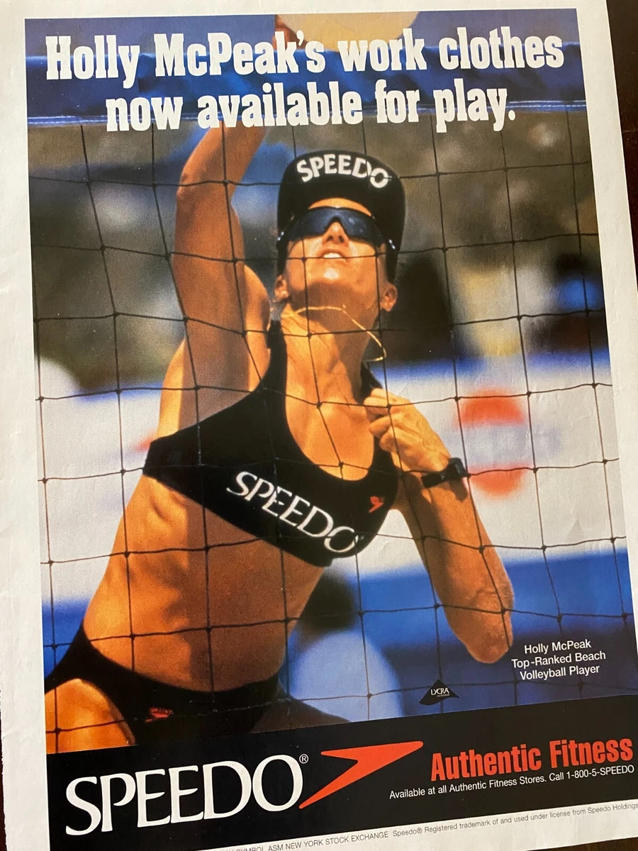 Speedo Fitness Wear Holly McPeak Full Page Vintage Print Ad