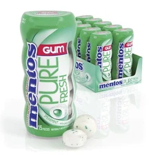 Mentos Pure Fresh Sugar-Free Chewing Gum with Xylitol, Spearmint, 15 Piece