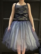 navy blue and green ballet costume tutu small adult