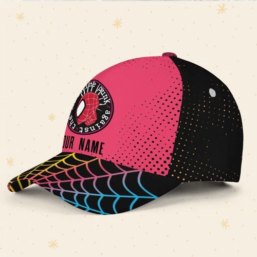 Custom Spiderman SpiderPunk Logo Cap, Custom Disney Hat, Spiderman Baseball Cap