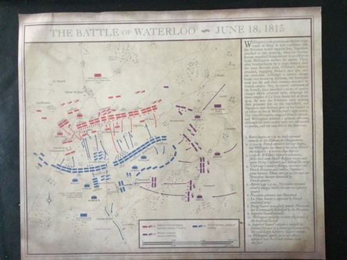 1815 ""SCHLACHT VON WATERLOO"" PLANKARTE DER SCHLACHT UND FORMATIONEN & SCHRIFTLICHEN ZEITEN - Bild 11 von 12