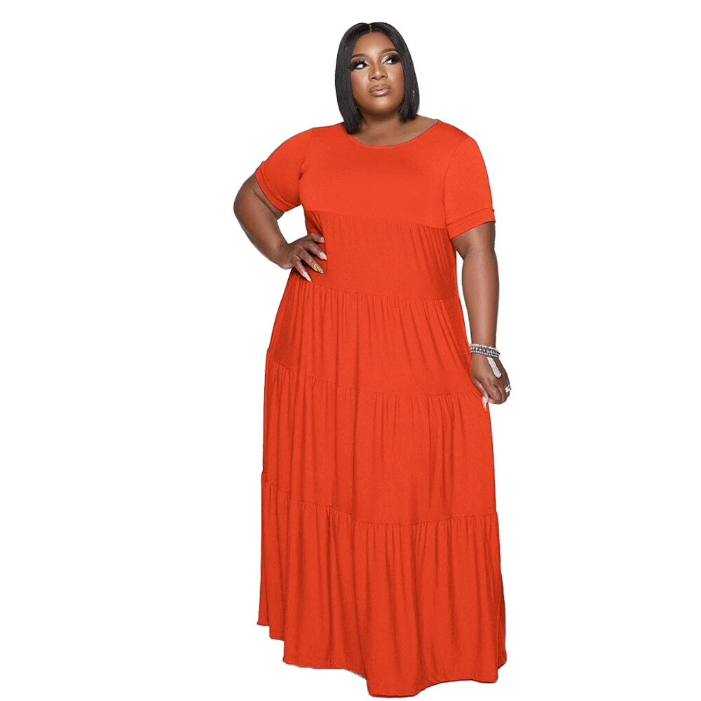 Casual long plus size dresses cheap